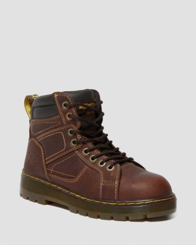 Botas Dr Martens Pitch Steel Toe Cuero Para Mujer DR1344U